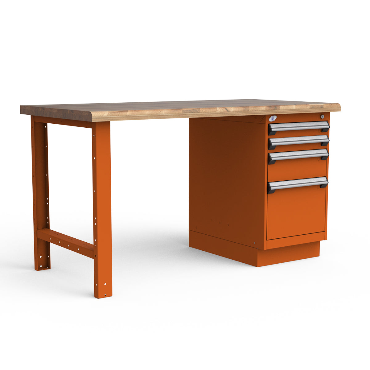 Stationary Workbench - 60"W x 30"D x 34"H - Laminated Wood Top