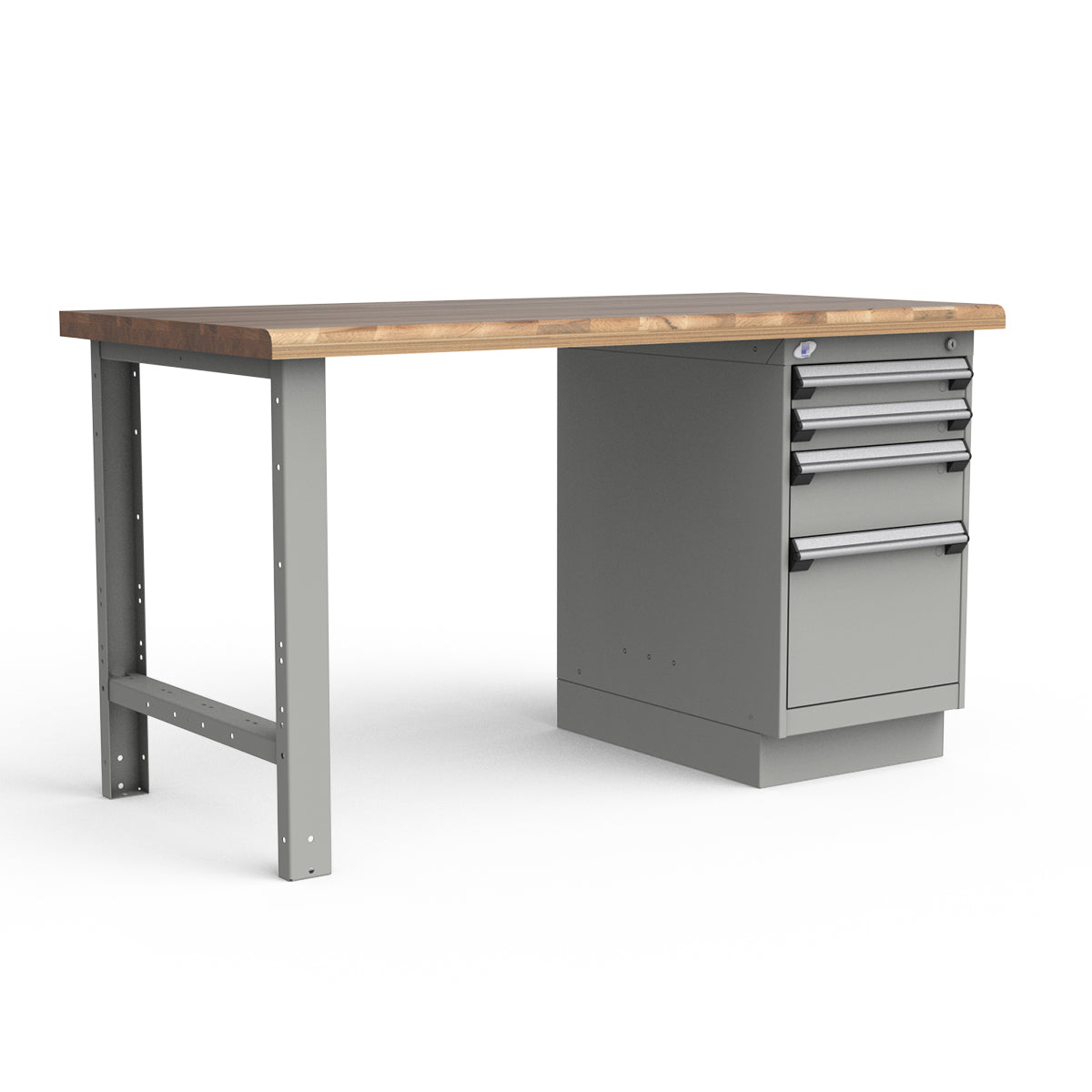 Stationary Workbench - 60"W x 30"D x 34"H - Laminated Wood Top