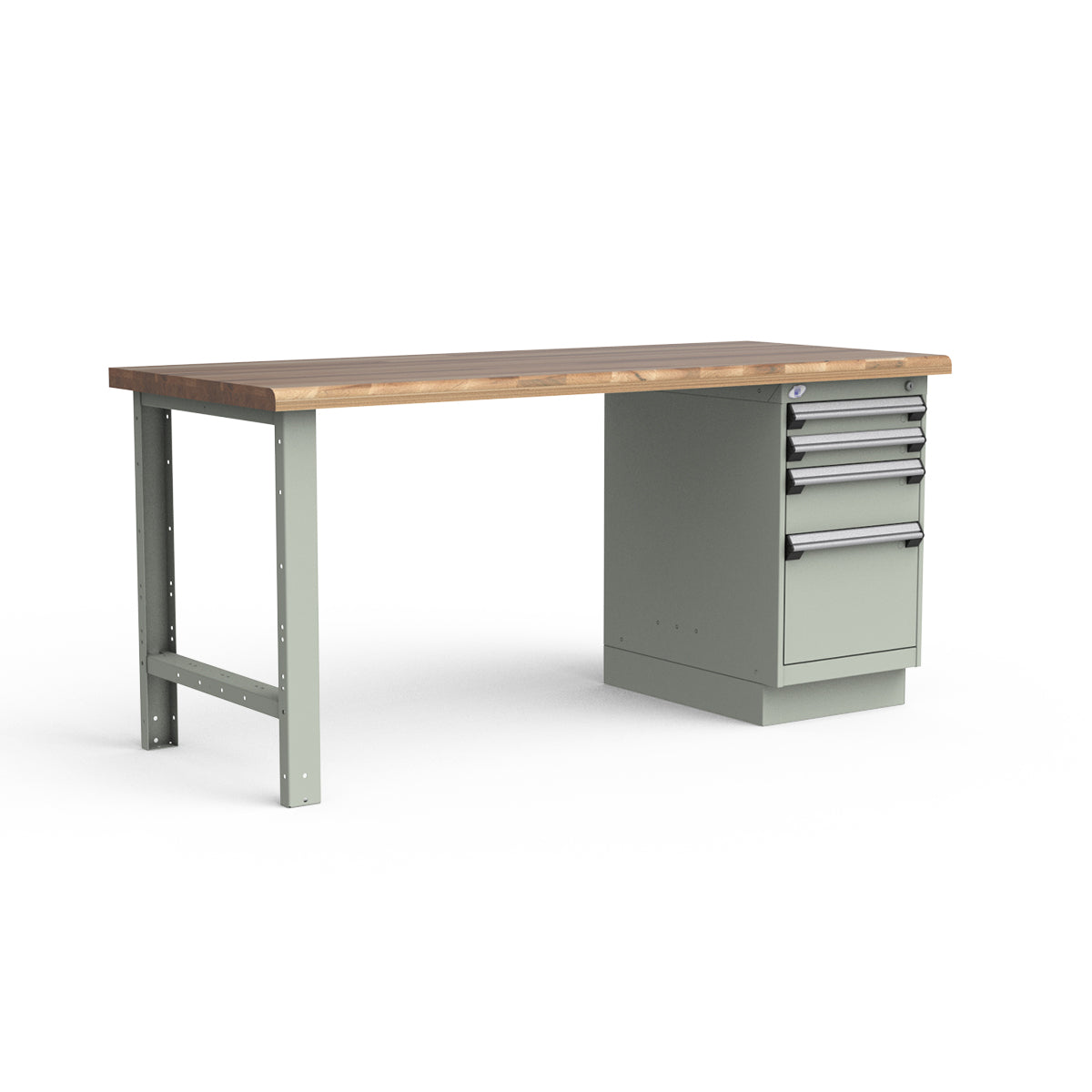Stationary Workbench - 72"W x 30"D x 34"H - Laminated Wood Top