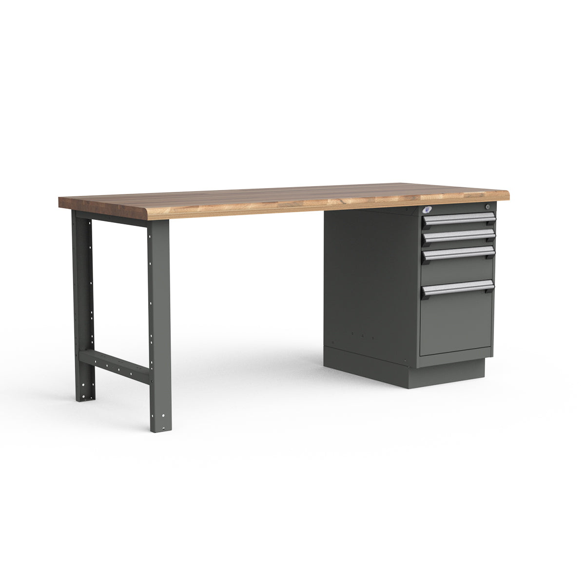 Stationary Workbench - 72"W x 30"D x 34"H - Laminated Wood Top