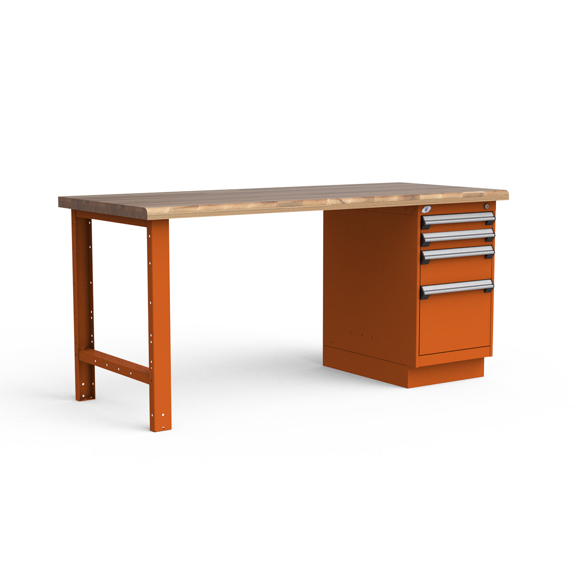 Stationary Workbench - 72"W x 30"D x 34"H - Laminated Wood Top