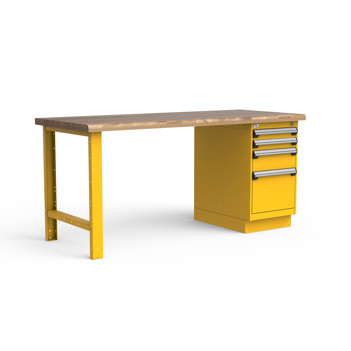 Stationary Workbench - 72"W x 30"D x 34"H - Laminated Wood Top