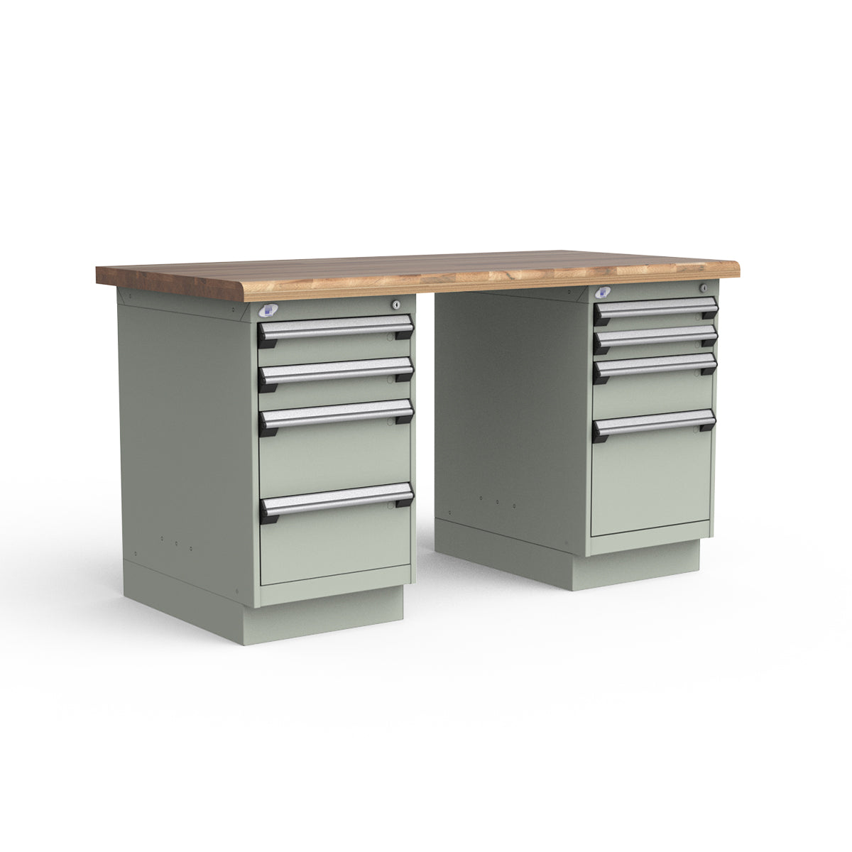 Stationary Workbench - 60"W x 30"D x 34"H - Laminated Wood Top