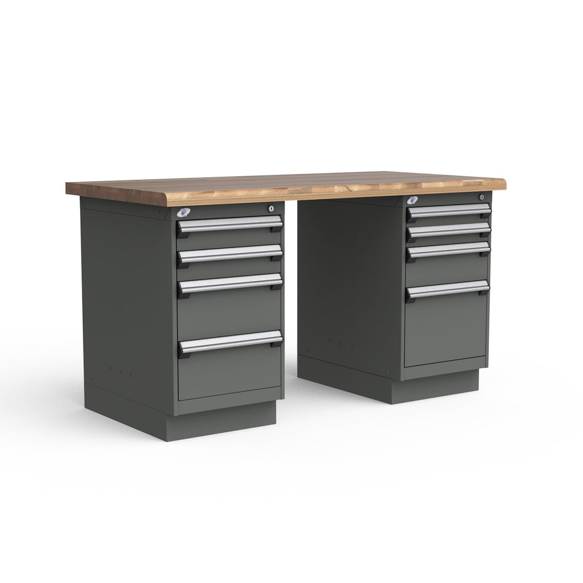 Stationary Workbench - 60"W x 30"D x 34"H - Laminated Wood Top
