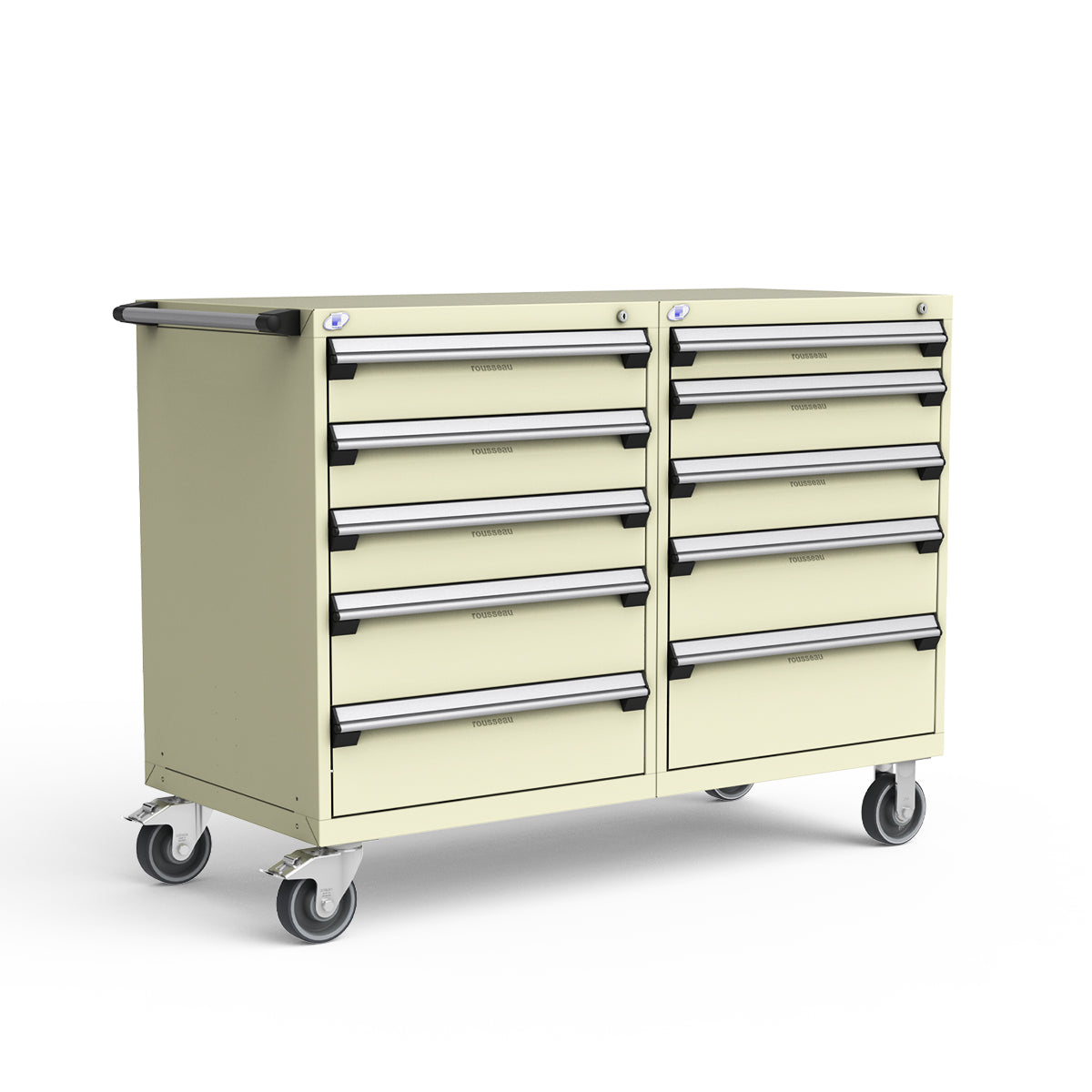 Mobile Modular Drawer Cabinets – 60"W x 27"D x 45"H – 10 drawers
