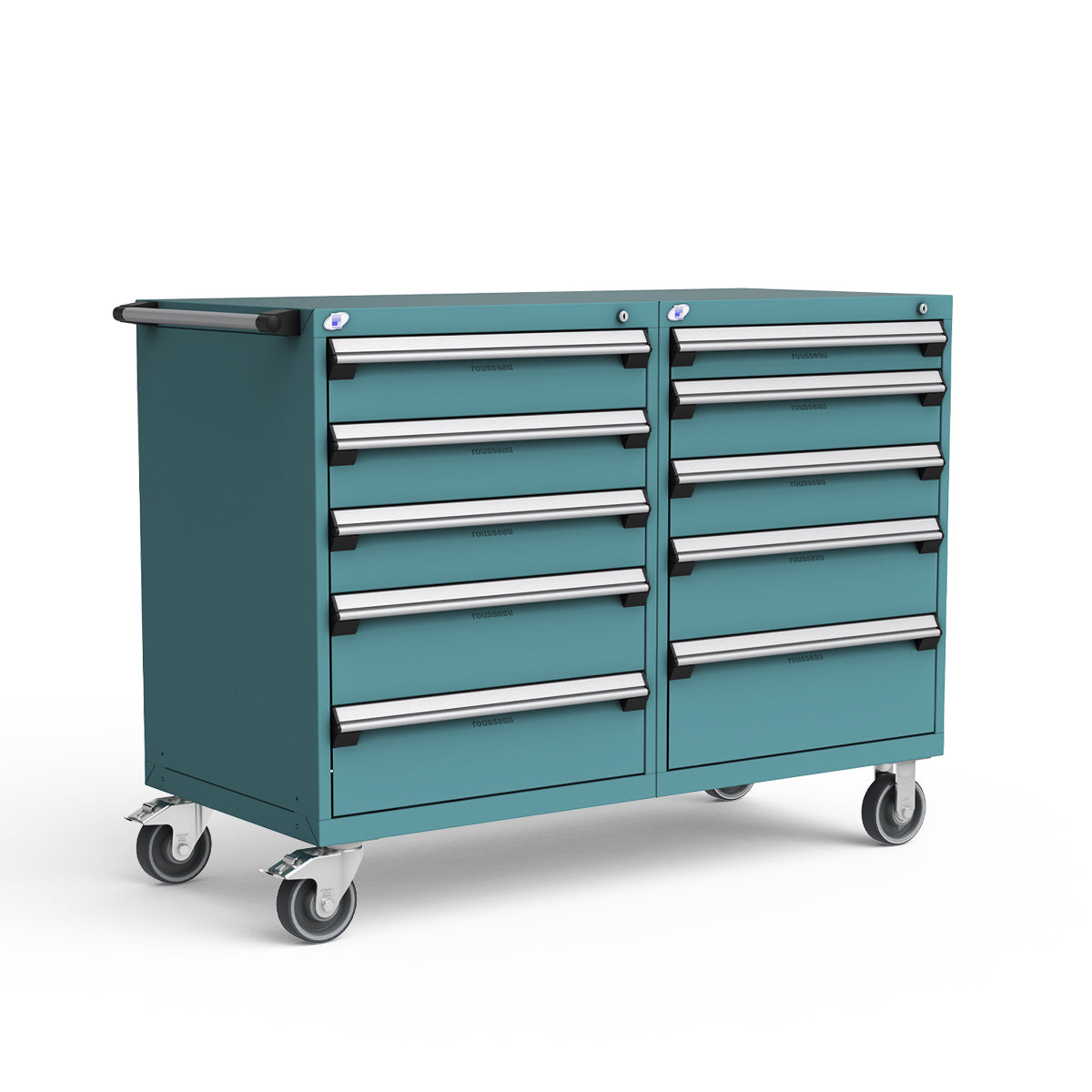 Mobile Modular Drawer Cabinets – 60"W x 27"D x 45"H – 10 drawers
