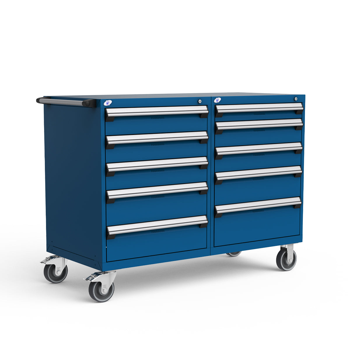 Mobile Modular Drawer Cabinets – 60"W x 27"D x 45"H – 10 drawers