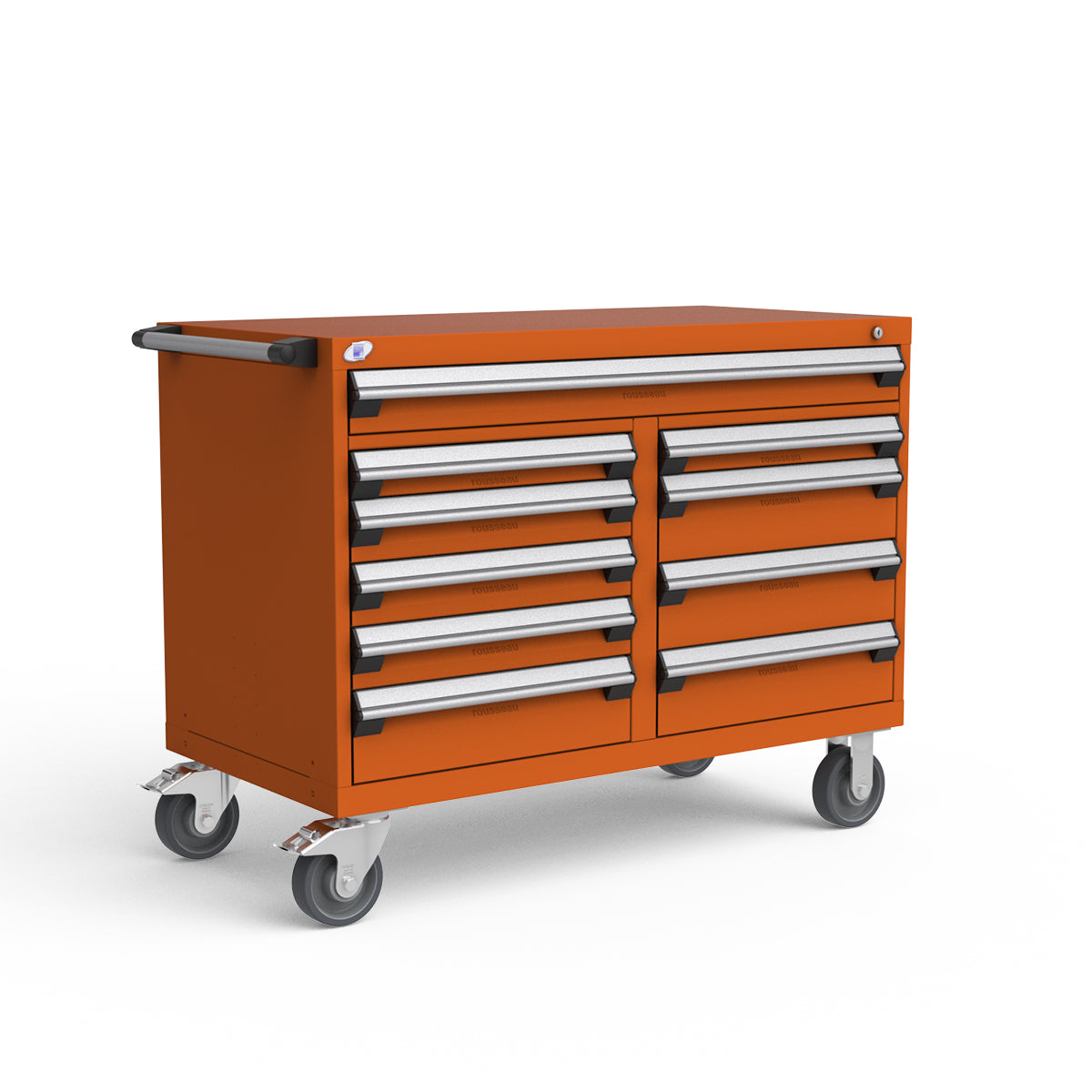 Mobile Modular Drawer Cabinets – 48"W x 24"D x 37"H – 10 drawers