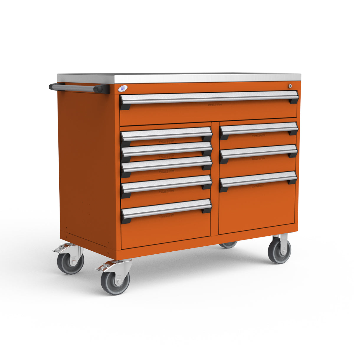 Mobile Modular Drawer Cabinets – 48"W x 24"D x 43"H – 9 drawers