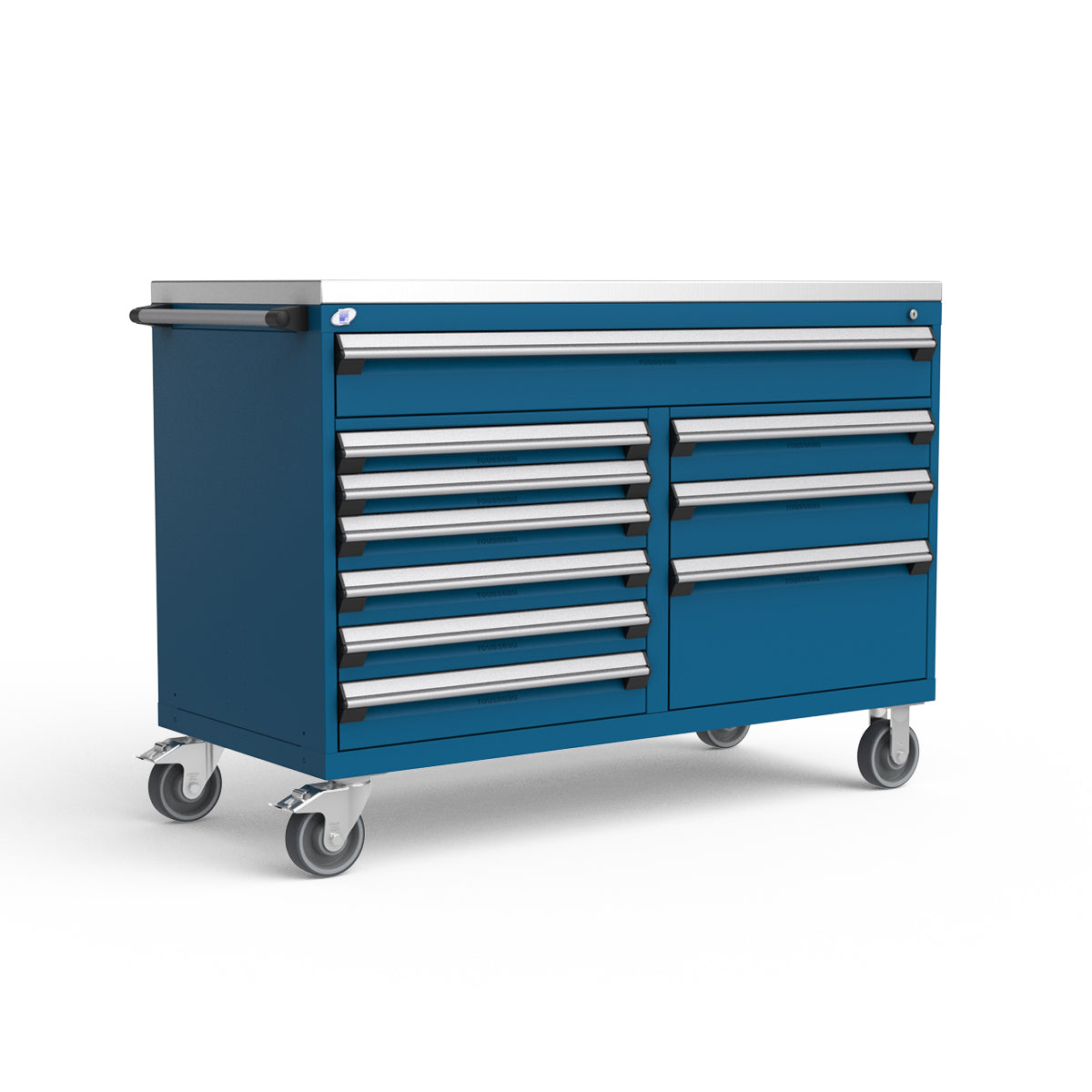 Mobile Modular Drawer Cabinet - 60"W x 27"D x 35 3/4"H - 10 drawers