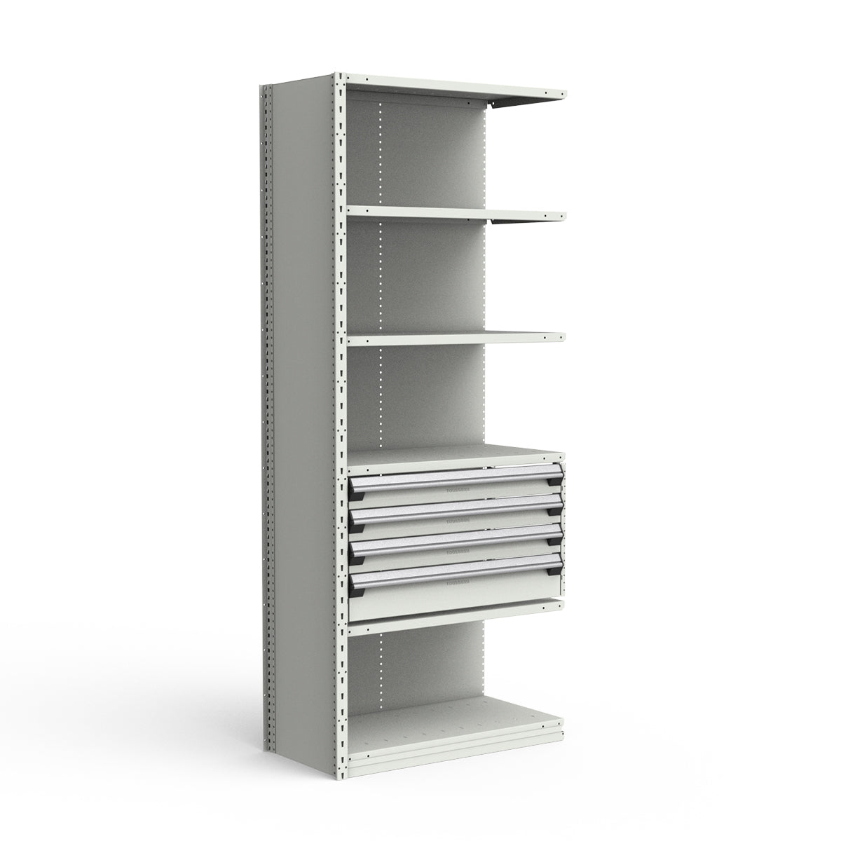 Shelving with Drawers - 18"H Drawer Bank - 4 drawers (Add-On)