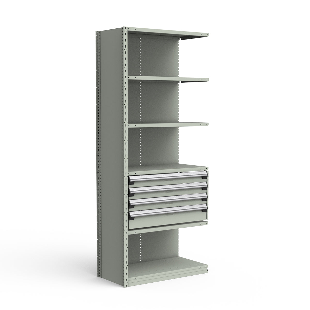 Shelving with Drawers - 18"H Drawer Bank - 4 drawers (Add-On)