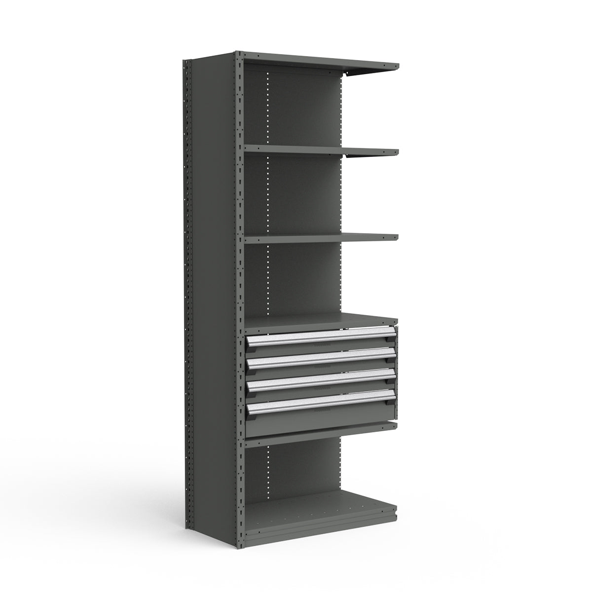 Shelving with Drawers - 18"H Drawer Bank - 4 drawers (Add-On)
