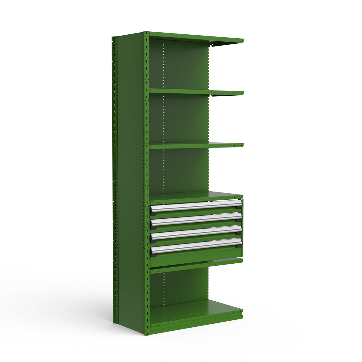 Shelving with Drawers - 18"H Drawer Bank - 4 drawers (Add-On)