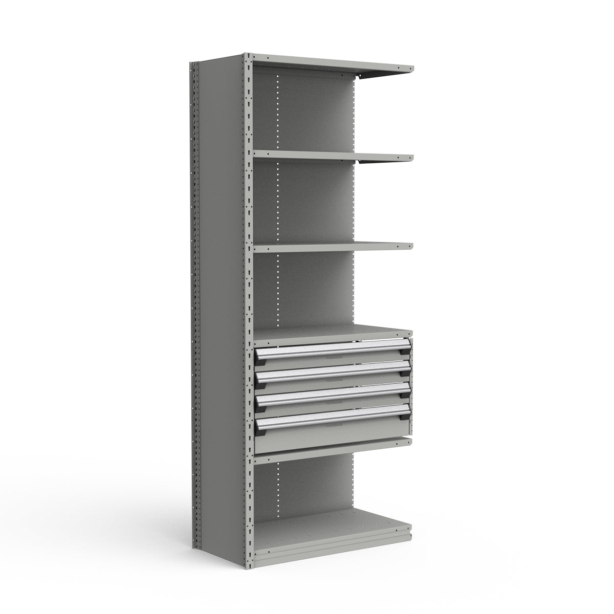 Shelving with Drawers - 18"H Drawer Bank - 4 drawers (Add-On)