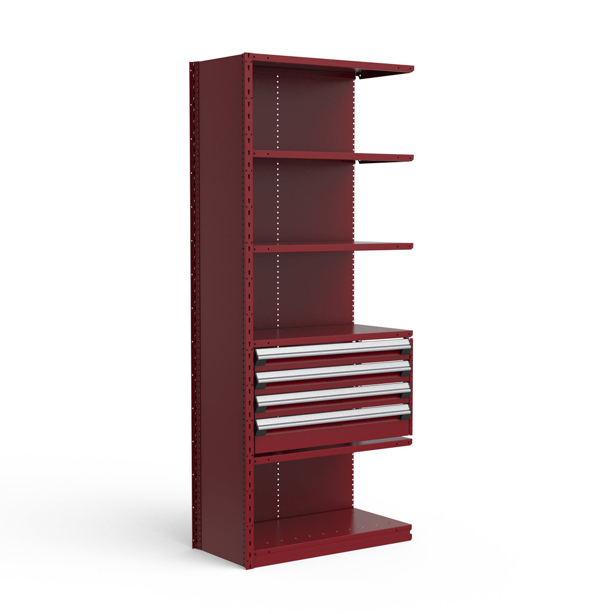 Shelving with Drawers - 18"H Drawer Bank - 4 drawers (Add-On)