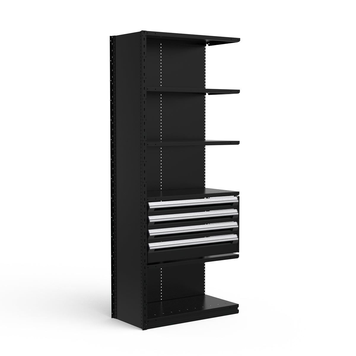 Shelving with Drawers - 18"H Drawer Bank - 4 drawers (Add-On)