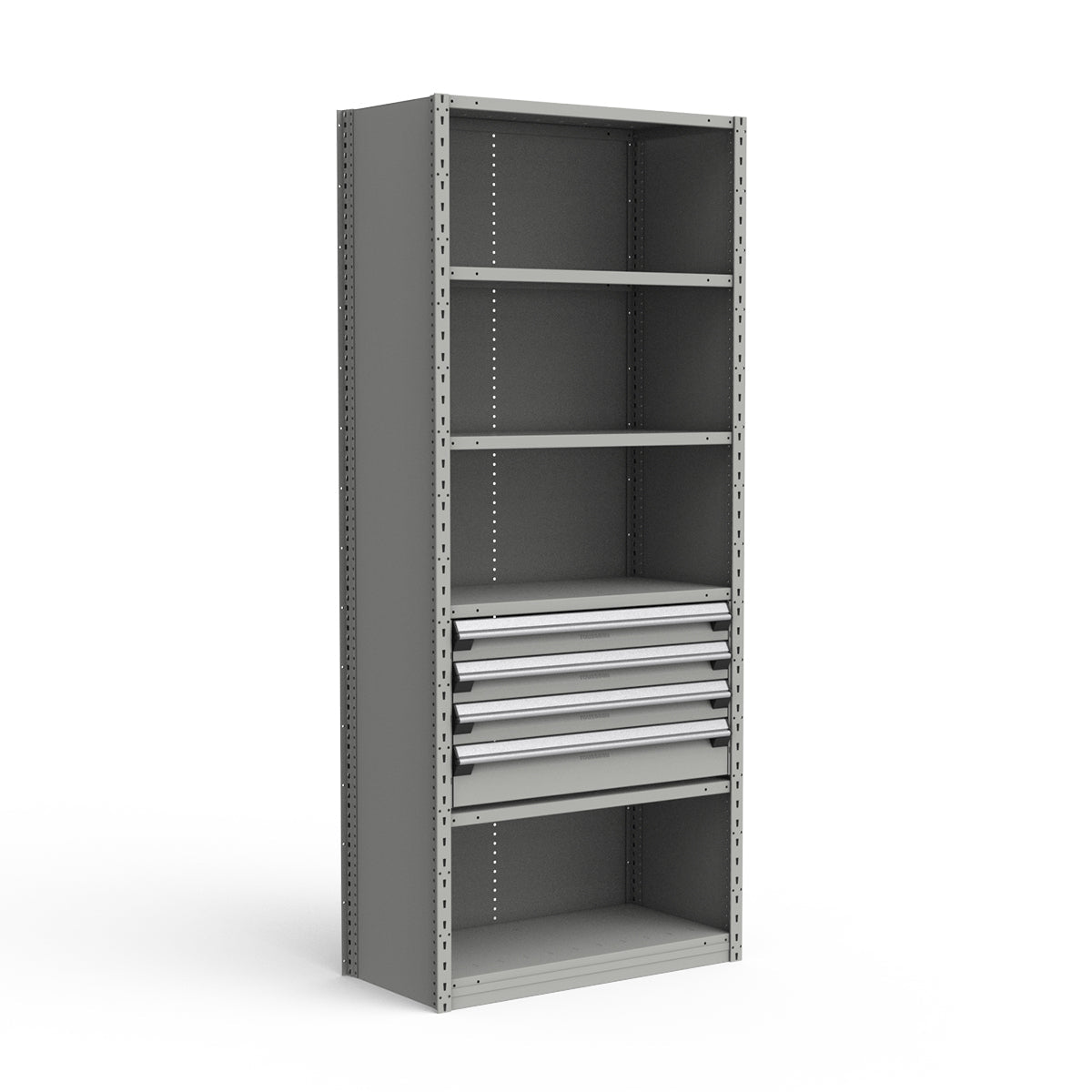 Shelving with Drawers - 18"H Drawer Bank - 4 drawers (Starter)