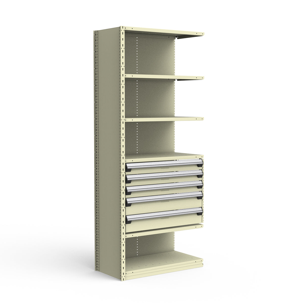 Shelving with Drawers - 24"H Drawer Bank - 5 drawers (Add-On)