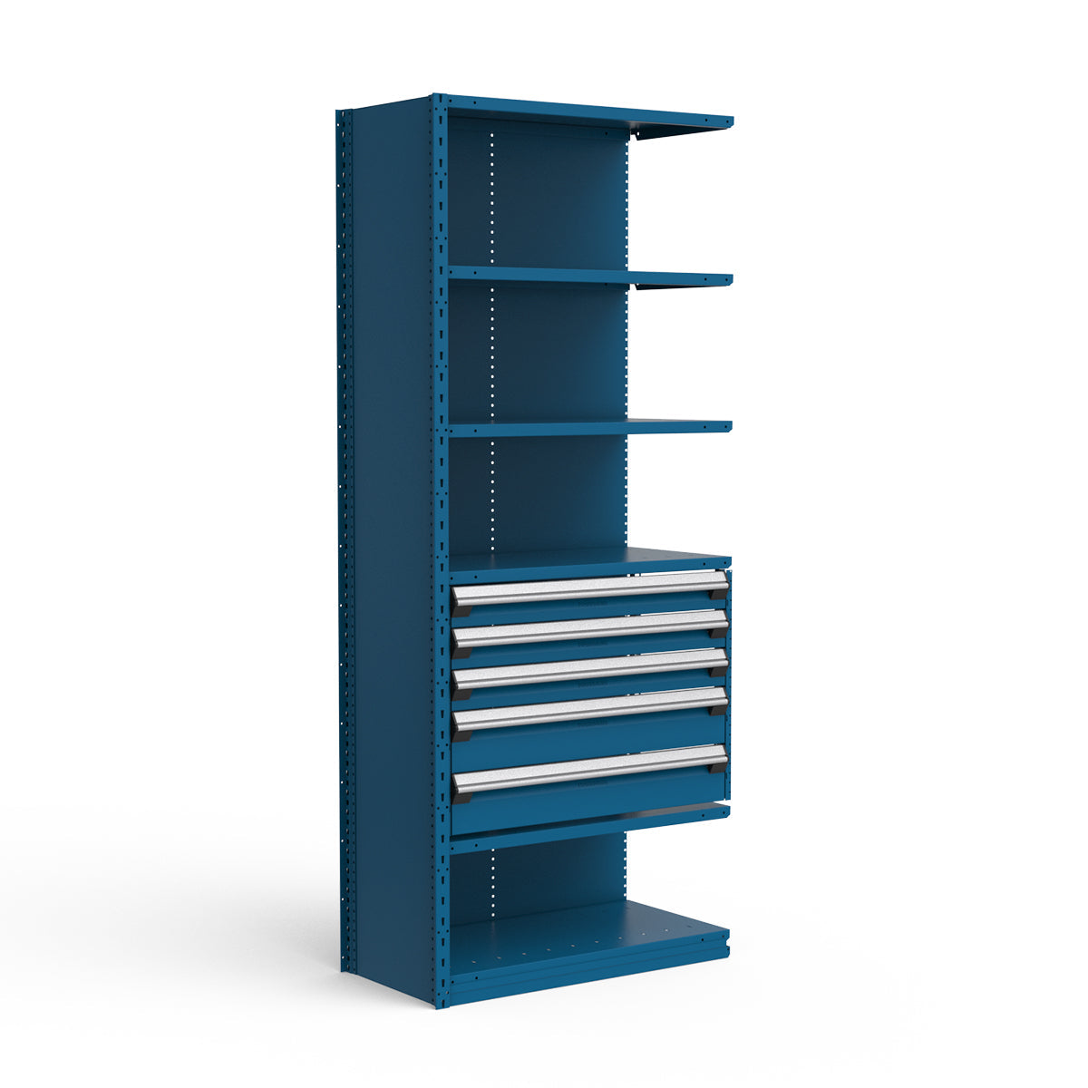 Shelving with Drawers - 24"H Drawer Bank - 5 drawers (Add-On)