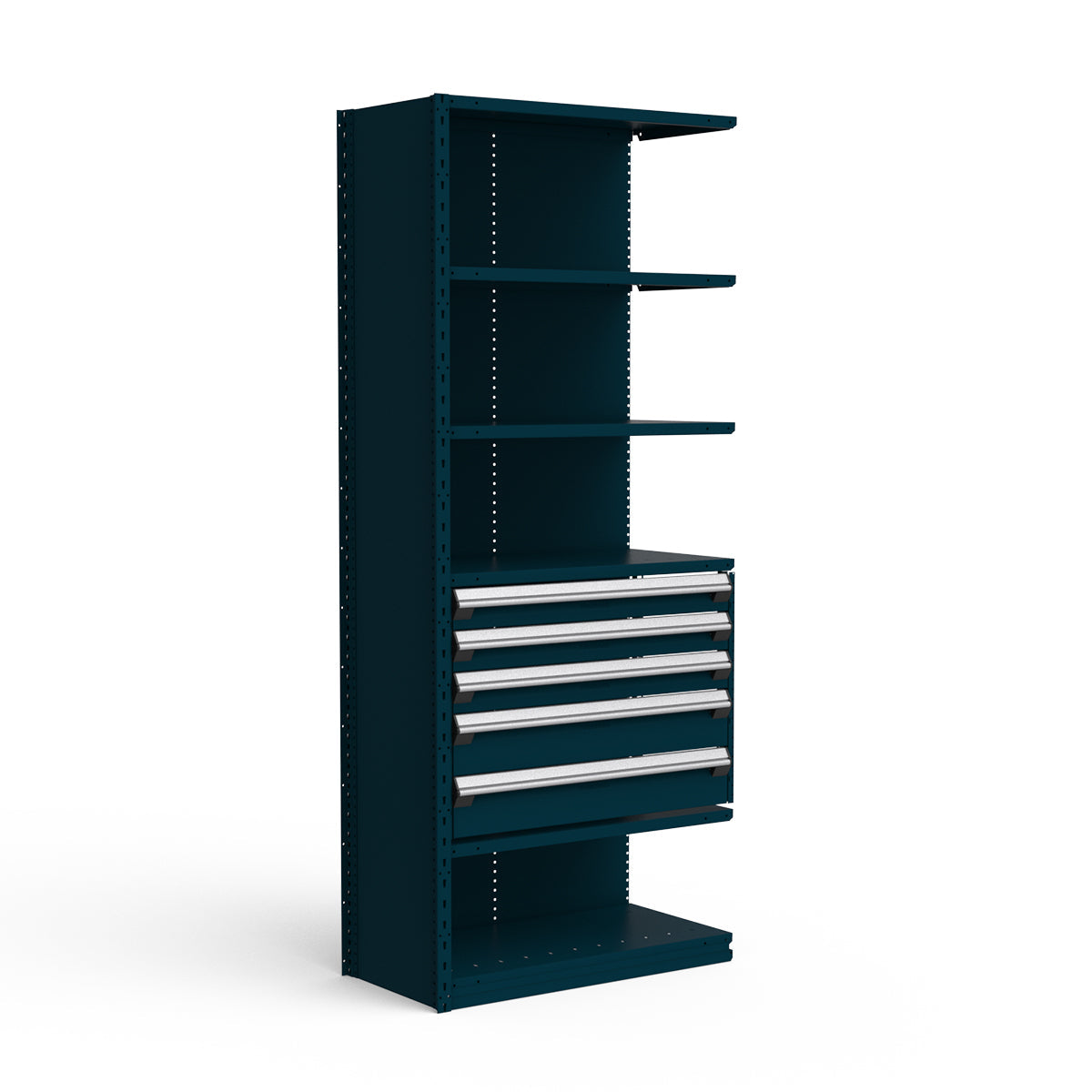 Shelving with Drawers - 24"H Drawer Bank - 5 drawers (Add-On)