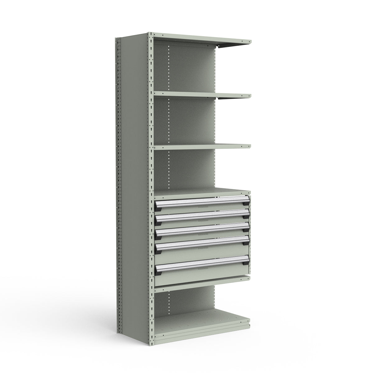 Shelving with Drawers - 24"H Drawer Bank - 5 drawers (Add-On)