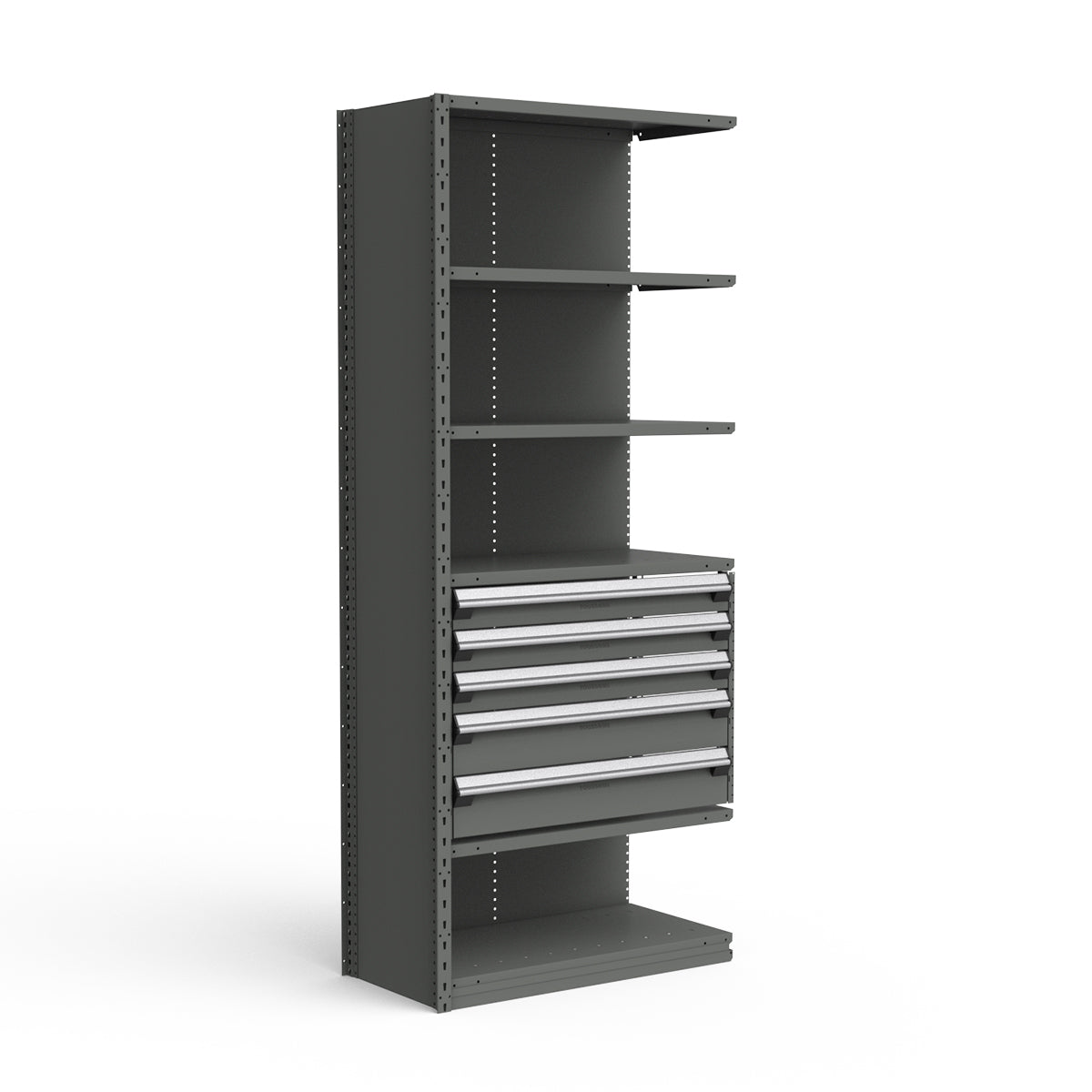 Shelving with Drawers - 24"H Drawer Bank - 5 drawers (Add-On)