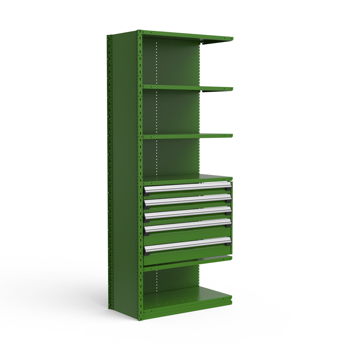 Shelving with Drawers - 24"H Drawer Bank - 5 drawers (Add-On)