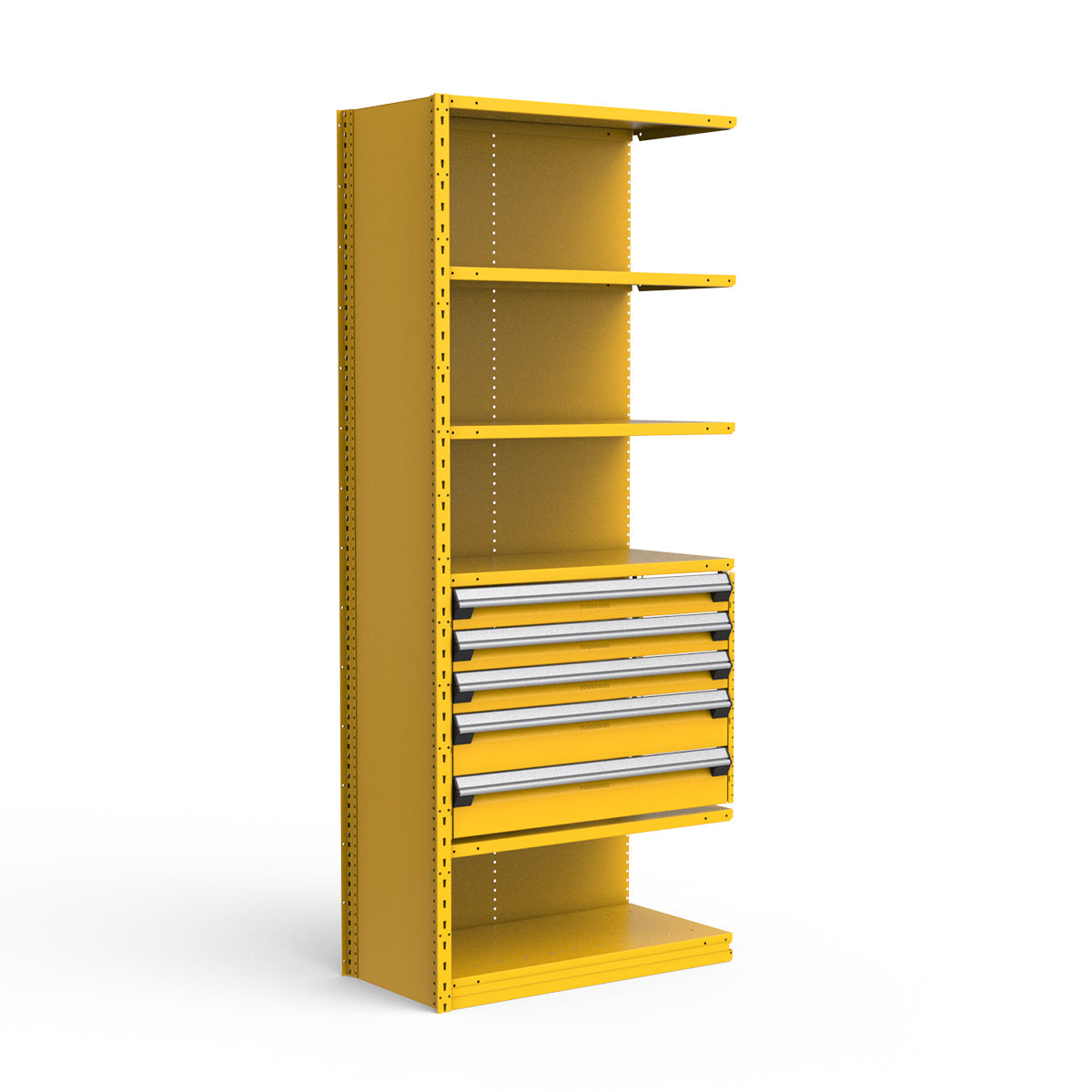Shelving with Drawers - 24"H Drawer Bank - 5 drawers (Add-On)