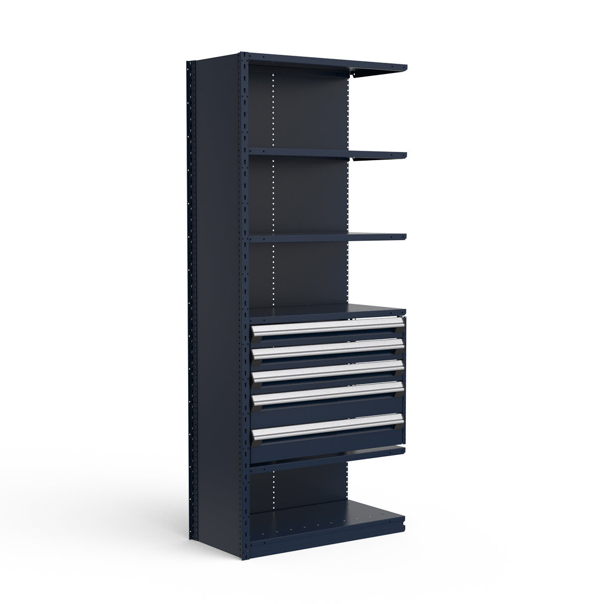 Shelving with Drawers - 24"H Drawer Bank - 5 drawers (Add-On)