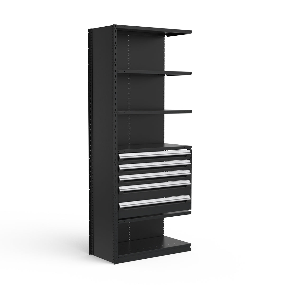 Shelving with Drawers - 24"H Drawer Bank - 5 drawers (Add-On)