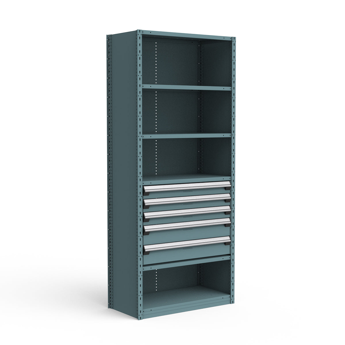 Shelving with Drawers - 24"H Drawer Bank - 5 drawers (Starter)