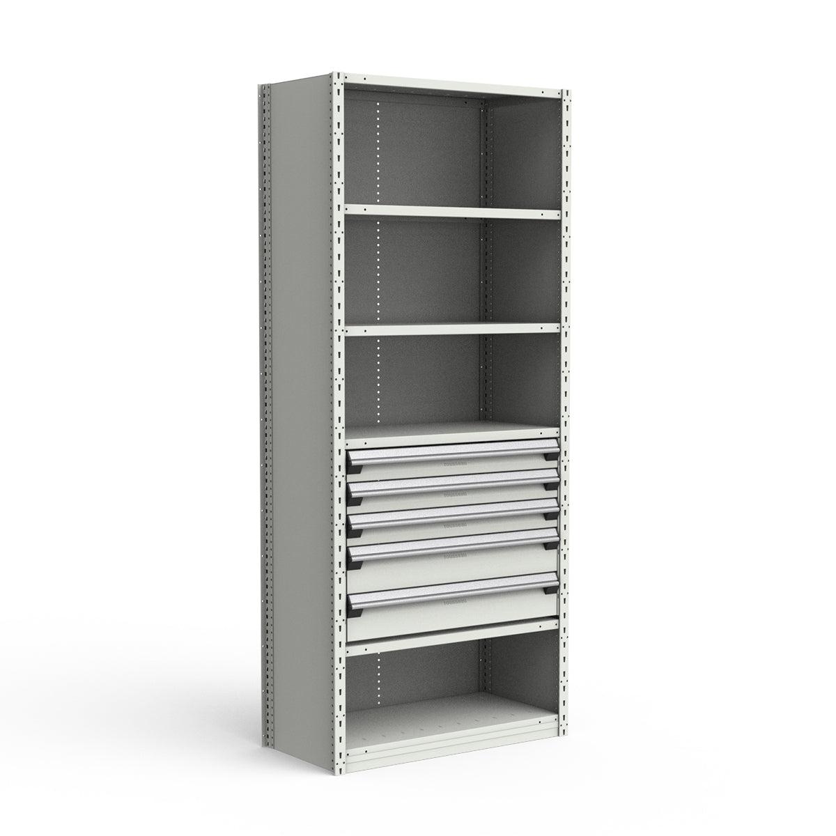 Shelving with Drawers - 24"H Drawer Bank - 5 drawers (Starter)