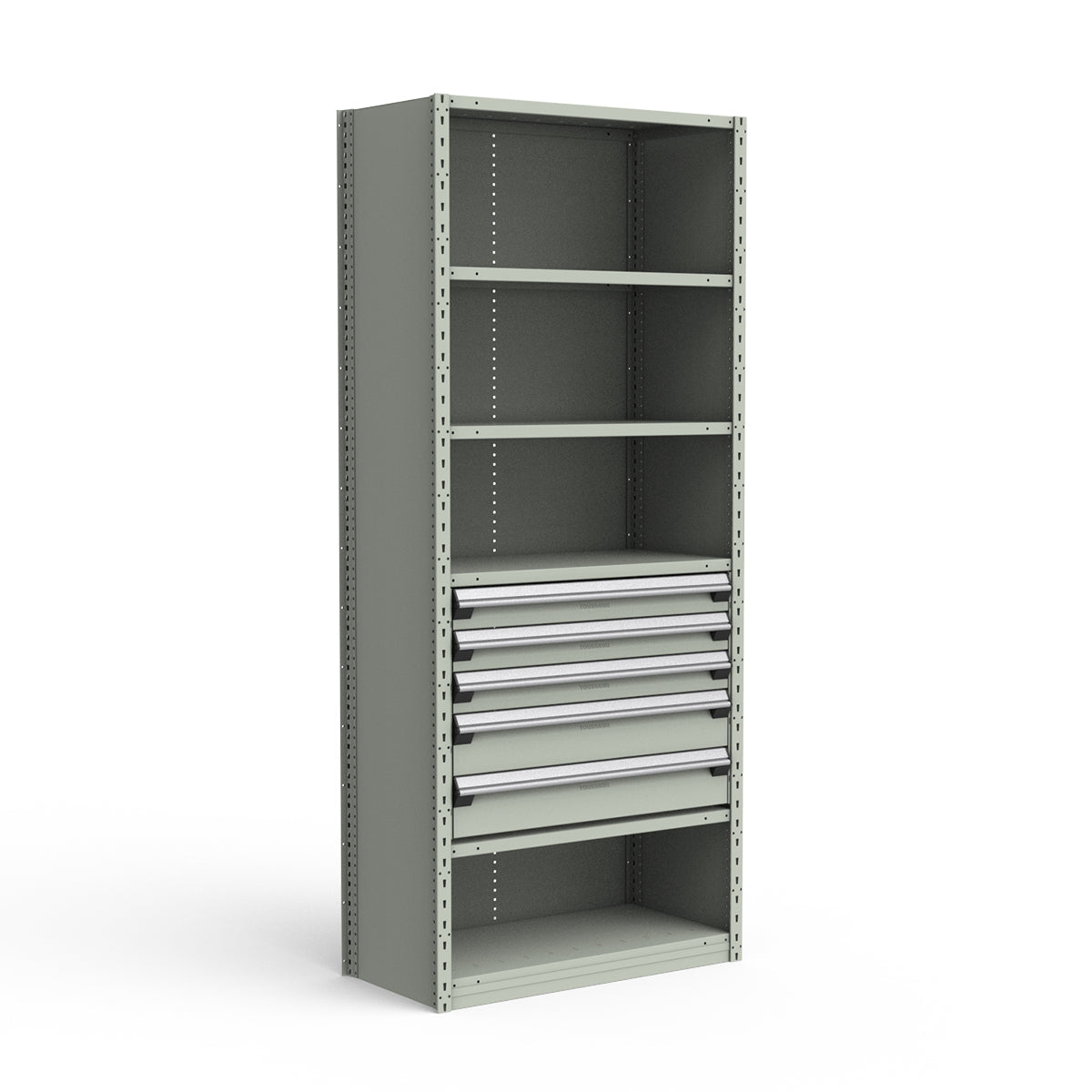Shelving with Drawers - 24"H Drawer Bank - 5 drawers (Starter)