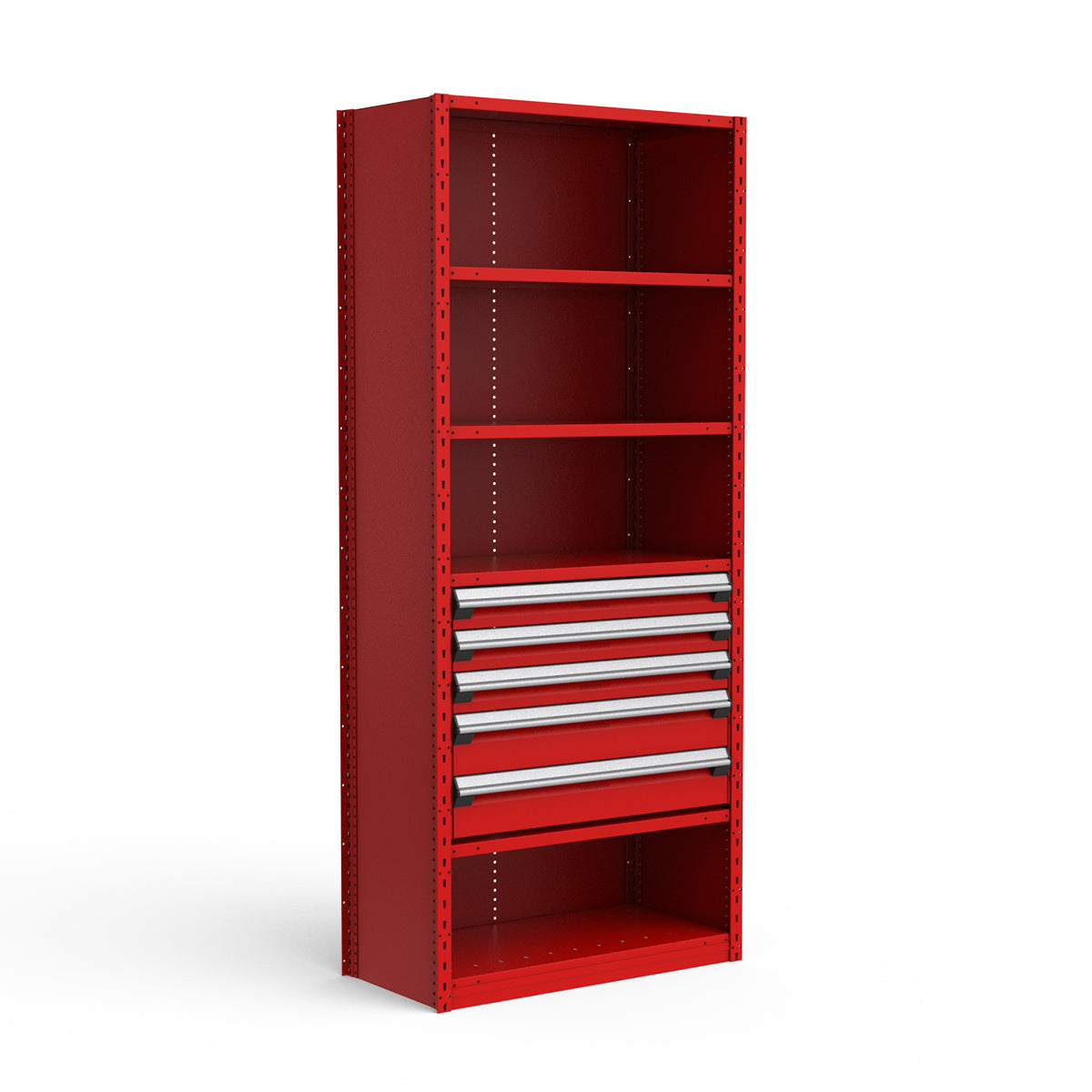 Shelving with Drawers - 24"H Drawer Bank - 5 drawers (Starter)