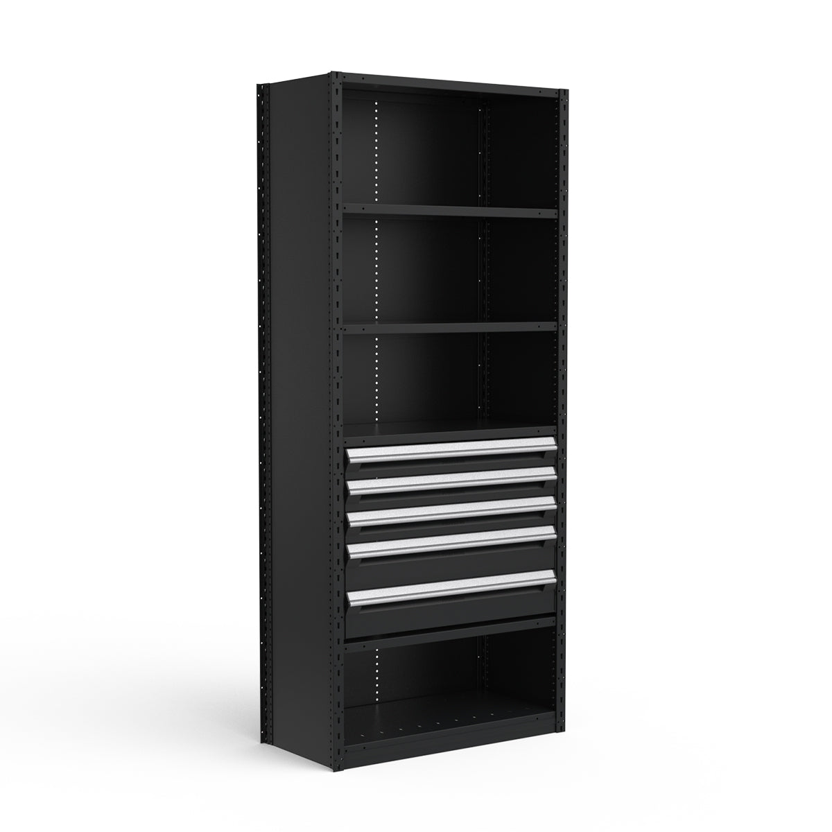 Shelving with Drawers - 24"H Drawer Bank - 5 drawers (Starter)