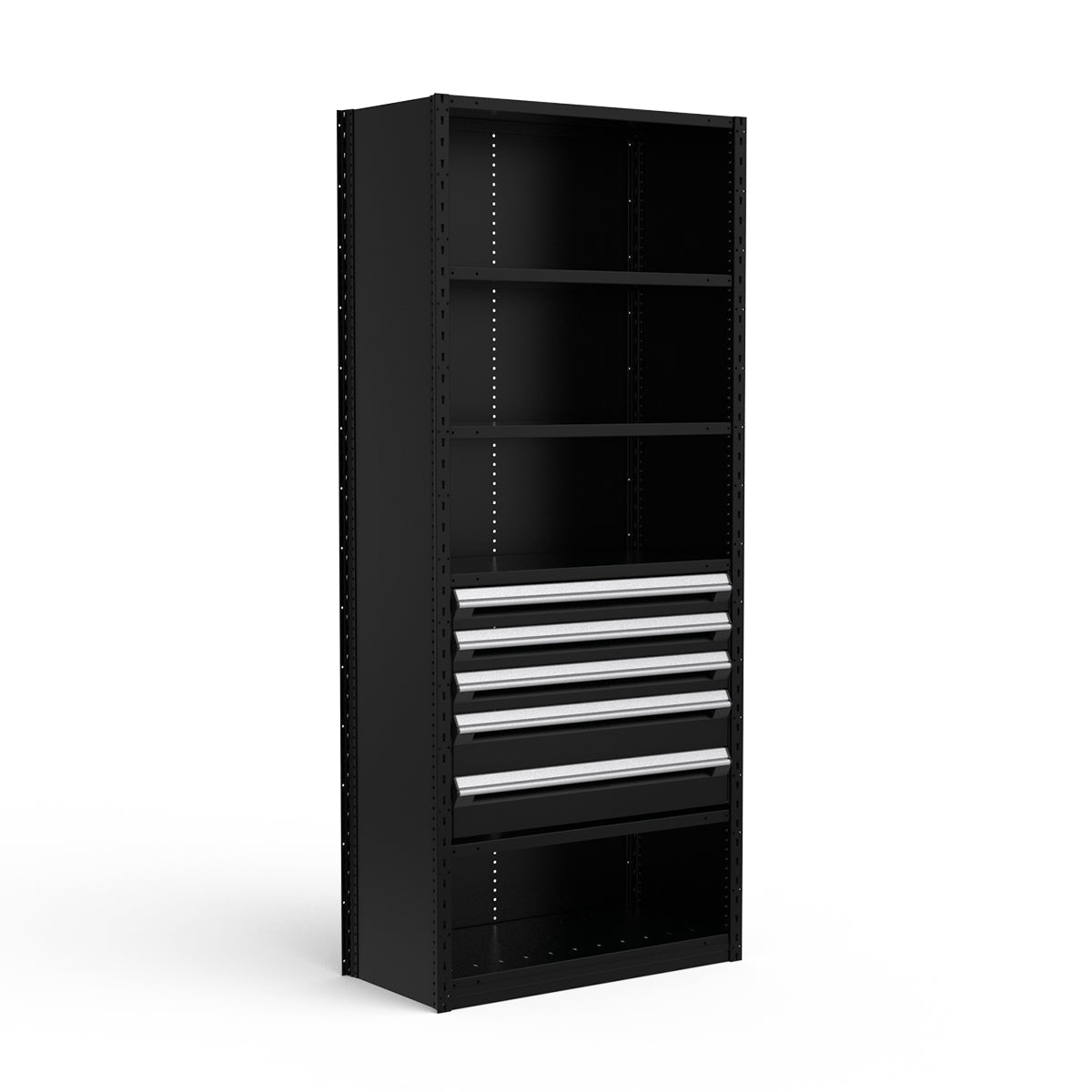 Shelving with Drawers - 24"H Drawer Bank - 5 drawers (Starter)