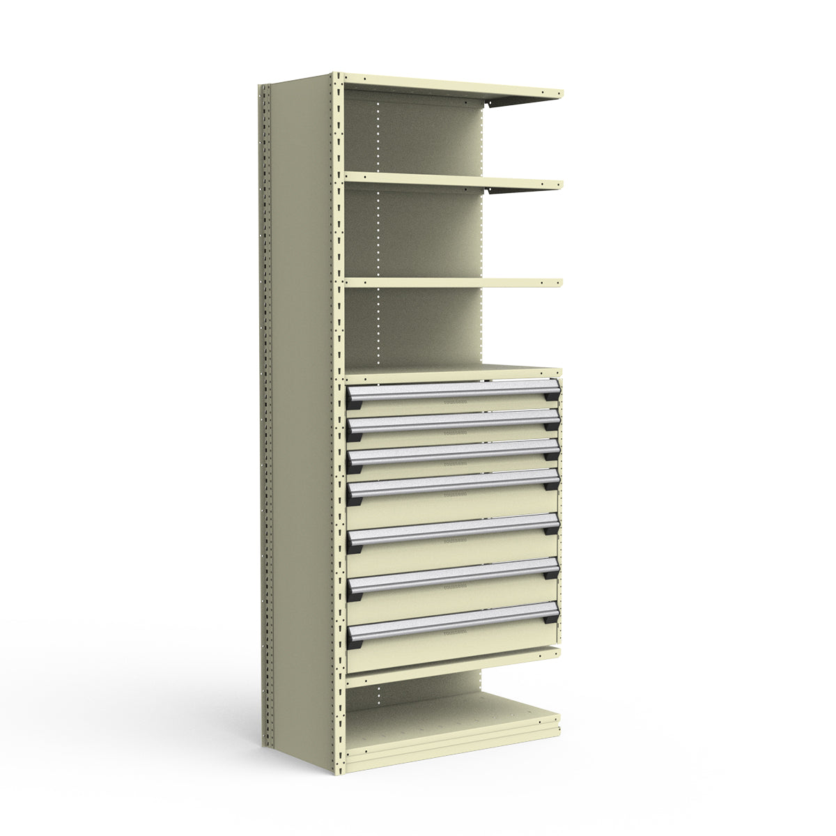 Shelving with Drawers - 36"H Drawer Bank - 7 drawers (Add-On)
