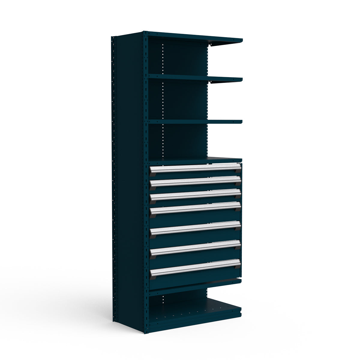 Shelving with Drawers - 36"H Drawer Bank - 7 drawers (Add-On)