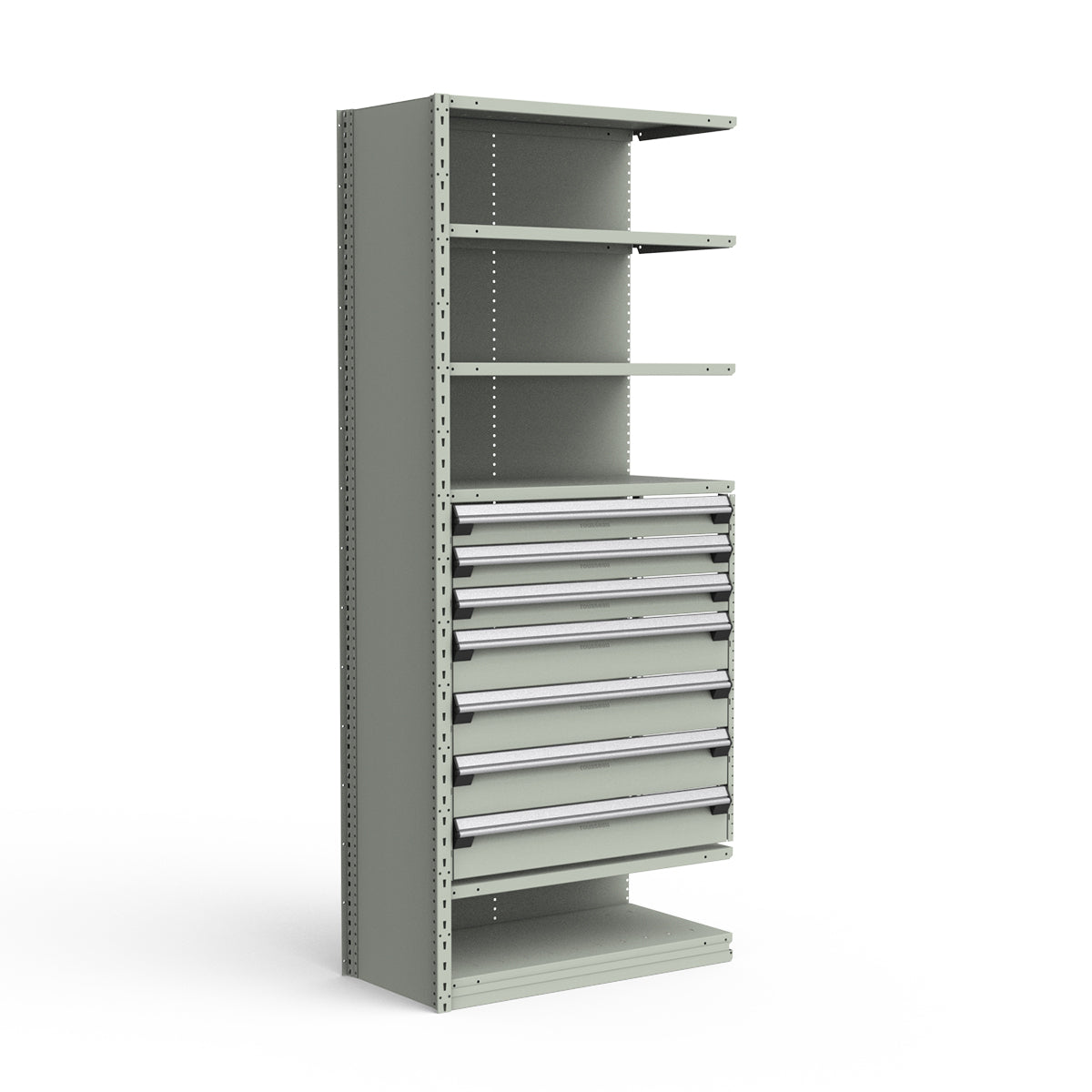 Shelving with Drawers - 36"H Drawer Bank - 7 drawers (Add-On)