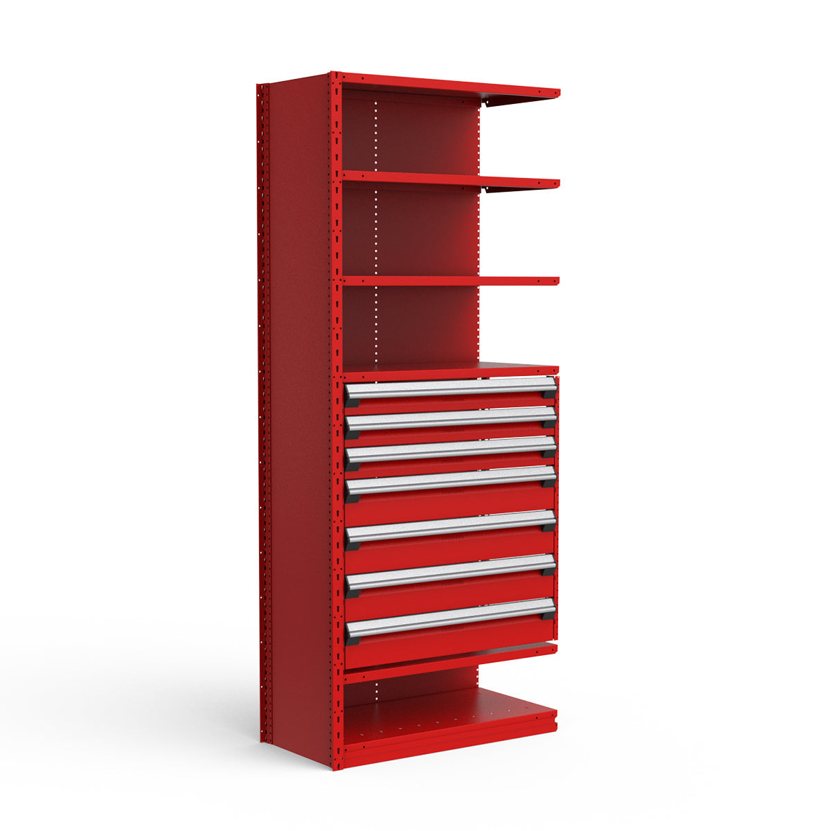 Shelving with Drawers - 36"H Drawer Bank - 7 drawers (Add-On)