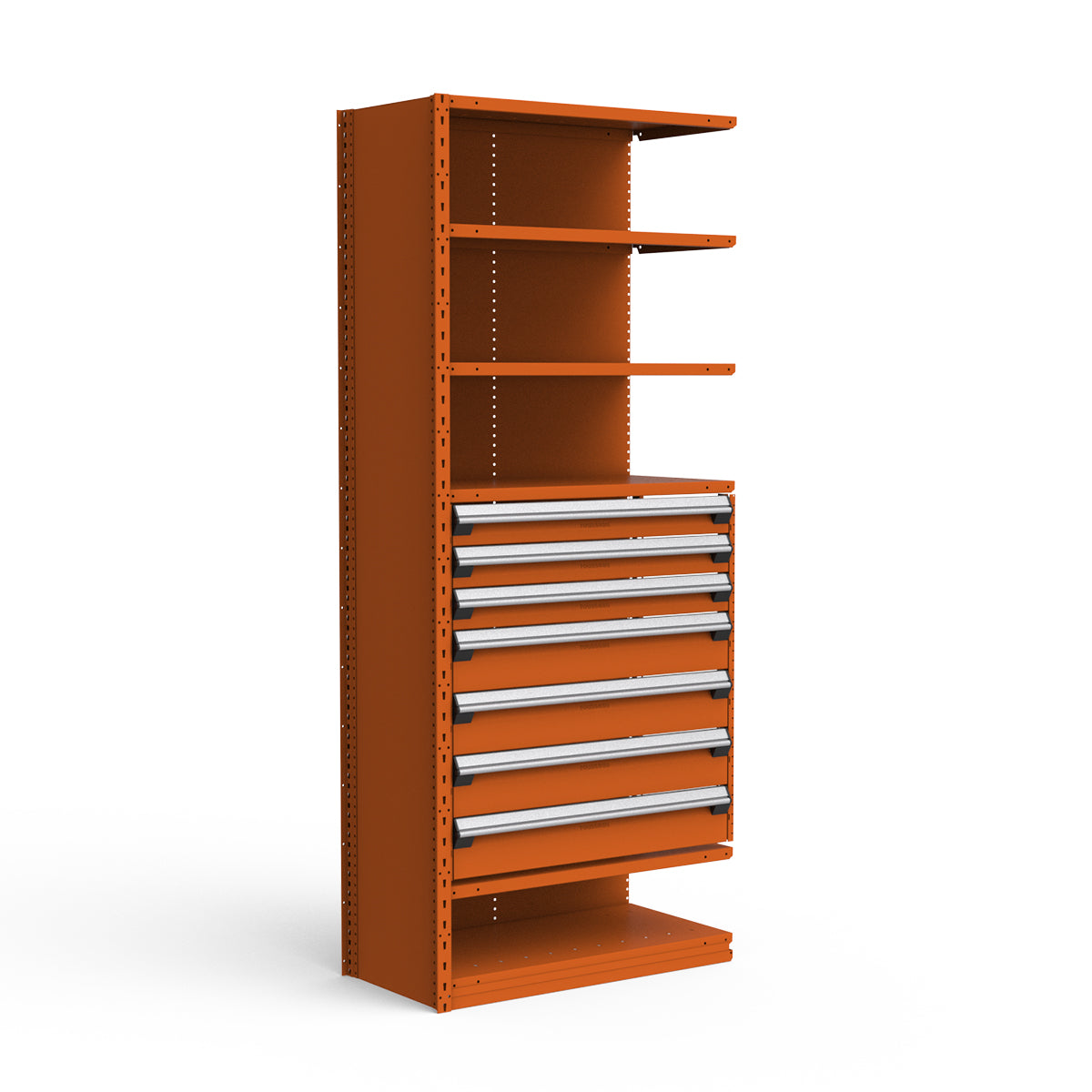 Shelving with Drawers - 36"H Drawer Bank - 7 drawers (Add-On)