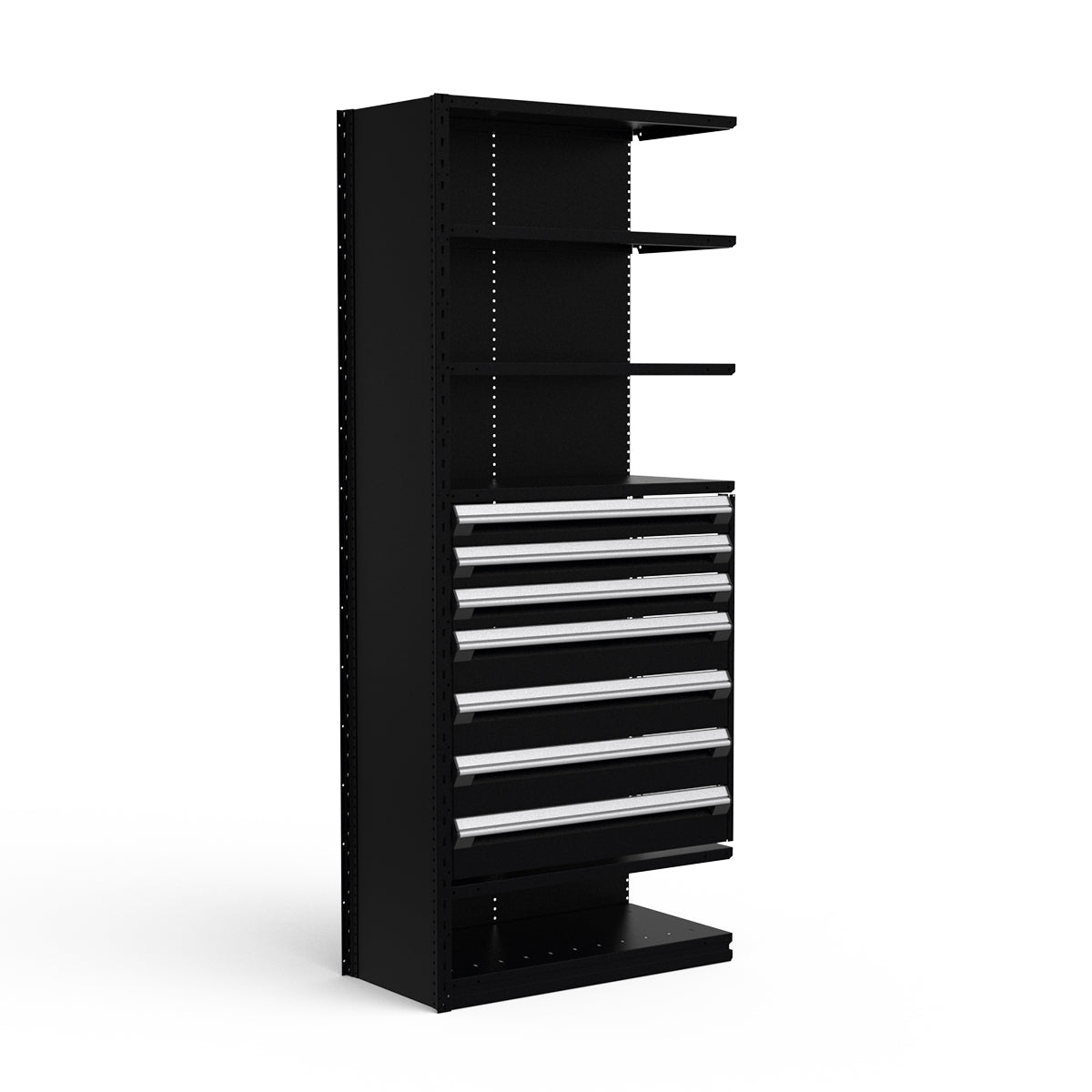 Shelving with Drawers - 36"H Drawer Bank - 7 drawers (Add-On)