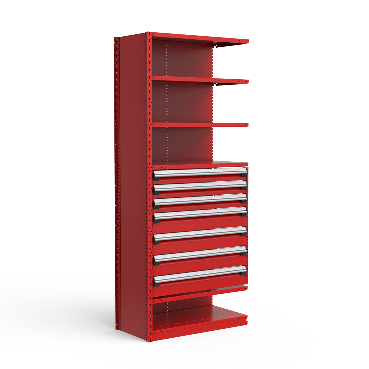 Shelving with Drawers - 36"H Drawer Bank - 7 drawers (Add-On)