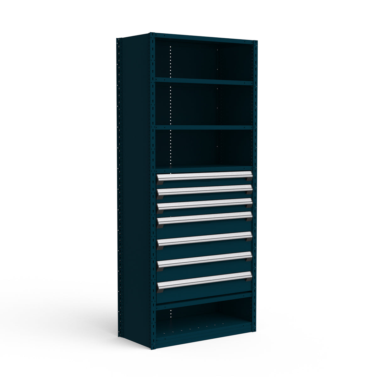 Shelving with Drawers - 36"H Drawer Bank - 7 drawers (Starter)