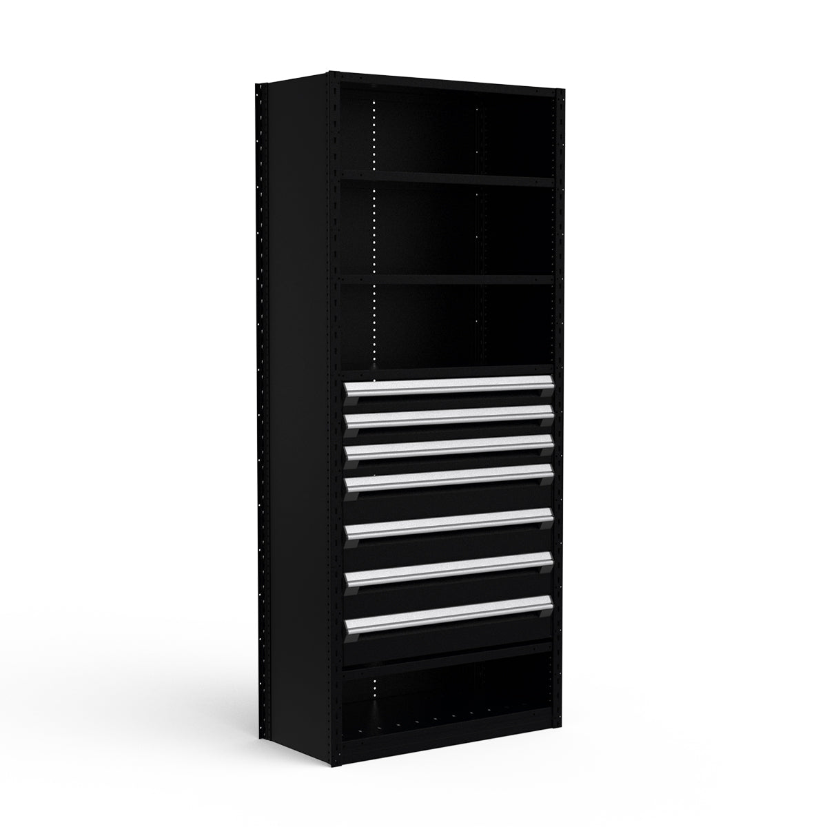 Shelving with Drawers - 36"H Drawer Bank - 7 drawers (Starter)