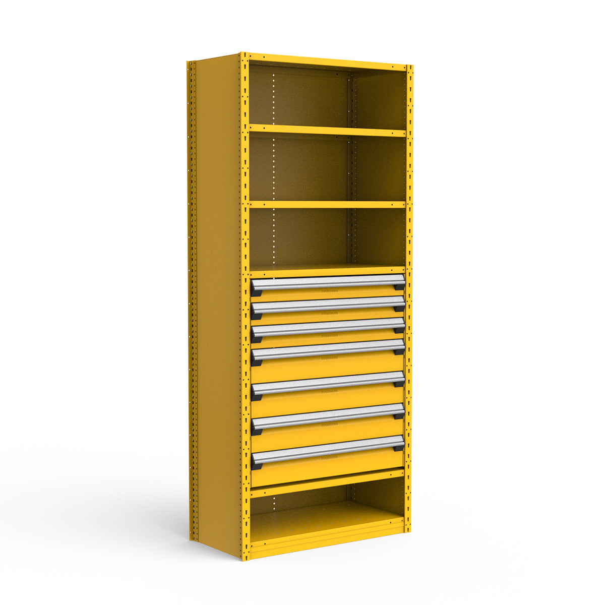 Shelving with Drawers - 36"H Drawer Bank - 7 drawers (Starter)