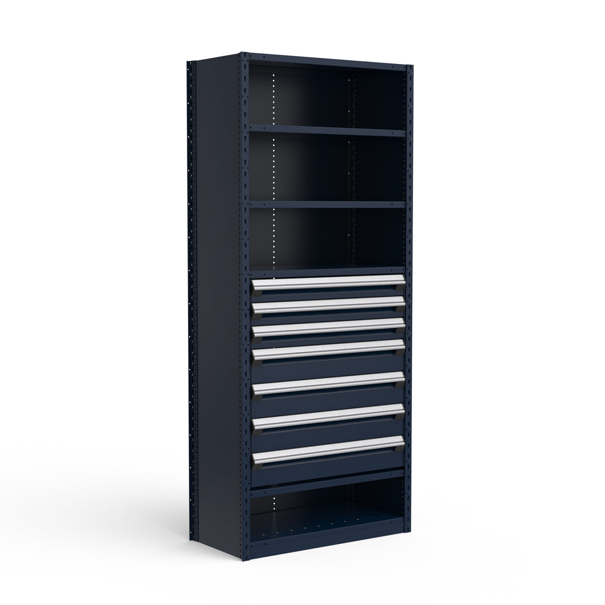 Shelving with Drawers - 36"H Drawer Bank - 7 drawers (Starter)