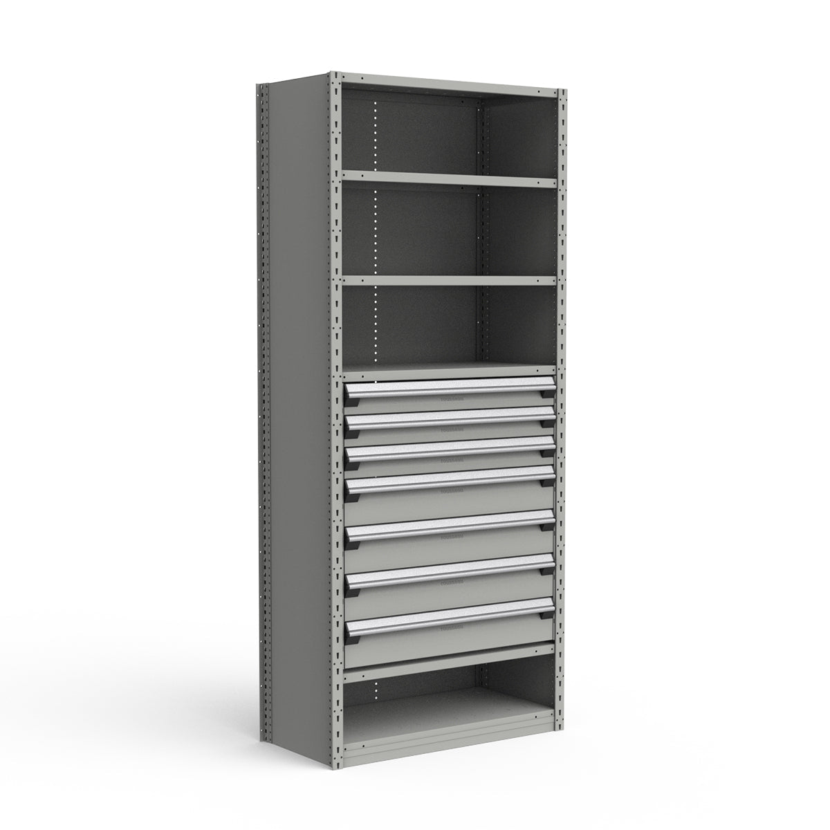 Shelving with Drawers - 36"H Drawer Bank - 7 drawers (Starter)