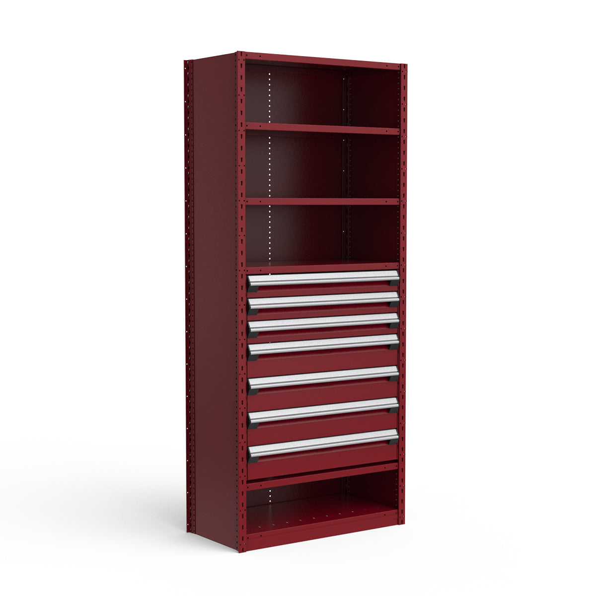 Shelving with Drawers - 36"H Drawer Bank - 7 drawers (Starter)